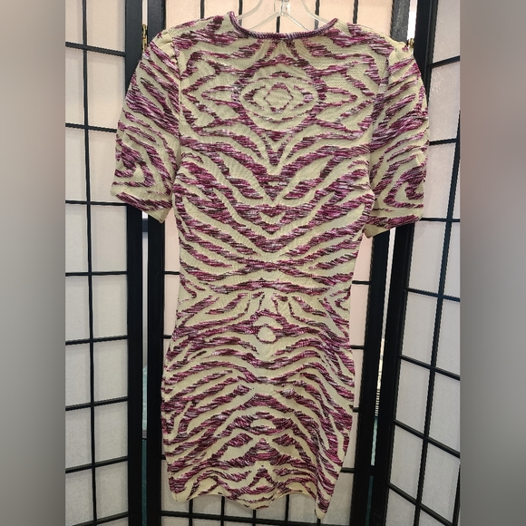 ❤❤Free People Zebra Stripe BodyCon Dress sz XS/S - Picture 7 of 9